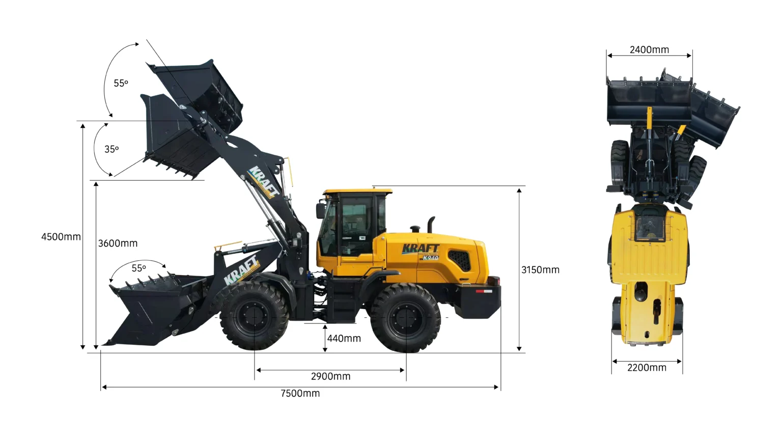 Foto de Pá carregadeira Kraft BR K940s — 2
