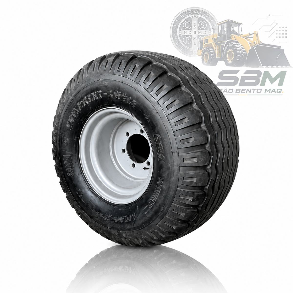 Pneu Agrícola BKT 500/50-17 – 6 Furos com Roda